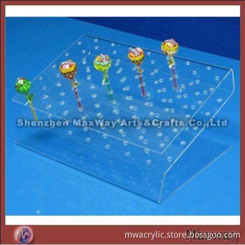 Clear High Grade 2 Tiers Lucite Lollipop Display Holder Stand Rack